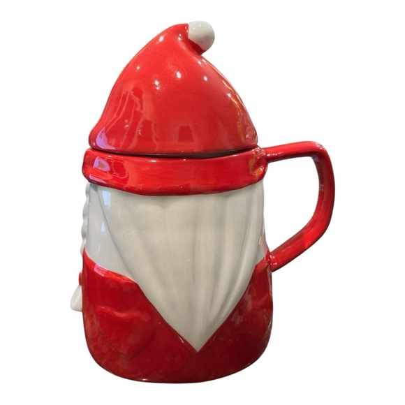 The Cellar Red Gnome Earthenware Mug with Lid, Exclusively For Macy's - Picture 4 of 14